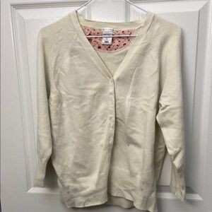 Old Navy Women's Cream Cardigan Sweater